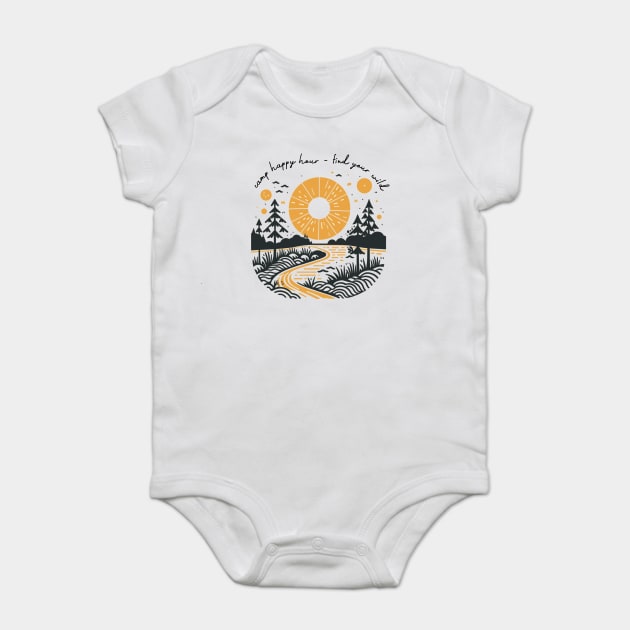 Camp happy Hour - Find Your Wild Baby Bodysuit by Camp Happy Hour